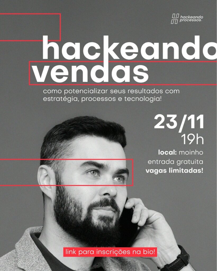 Hackeando Vendas possui entrada gratuita e ocorre em novembro