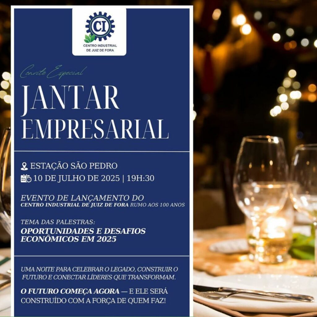 jantar empresarial do Centro Industrial de Juiz de Fora